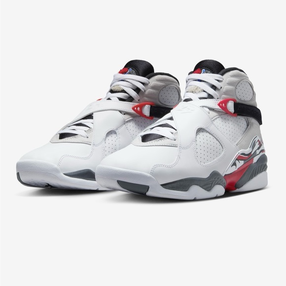 Nike Other - Nike Air Jordan 8 Retro White & Red Men's Sneakers Size US 9.5 EUR 43 Authentic